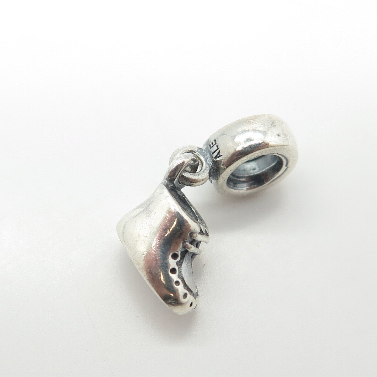 Pandora 925 Sterling Silver & Gold Plated C Z Shoe Dangle Charm