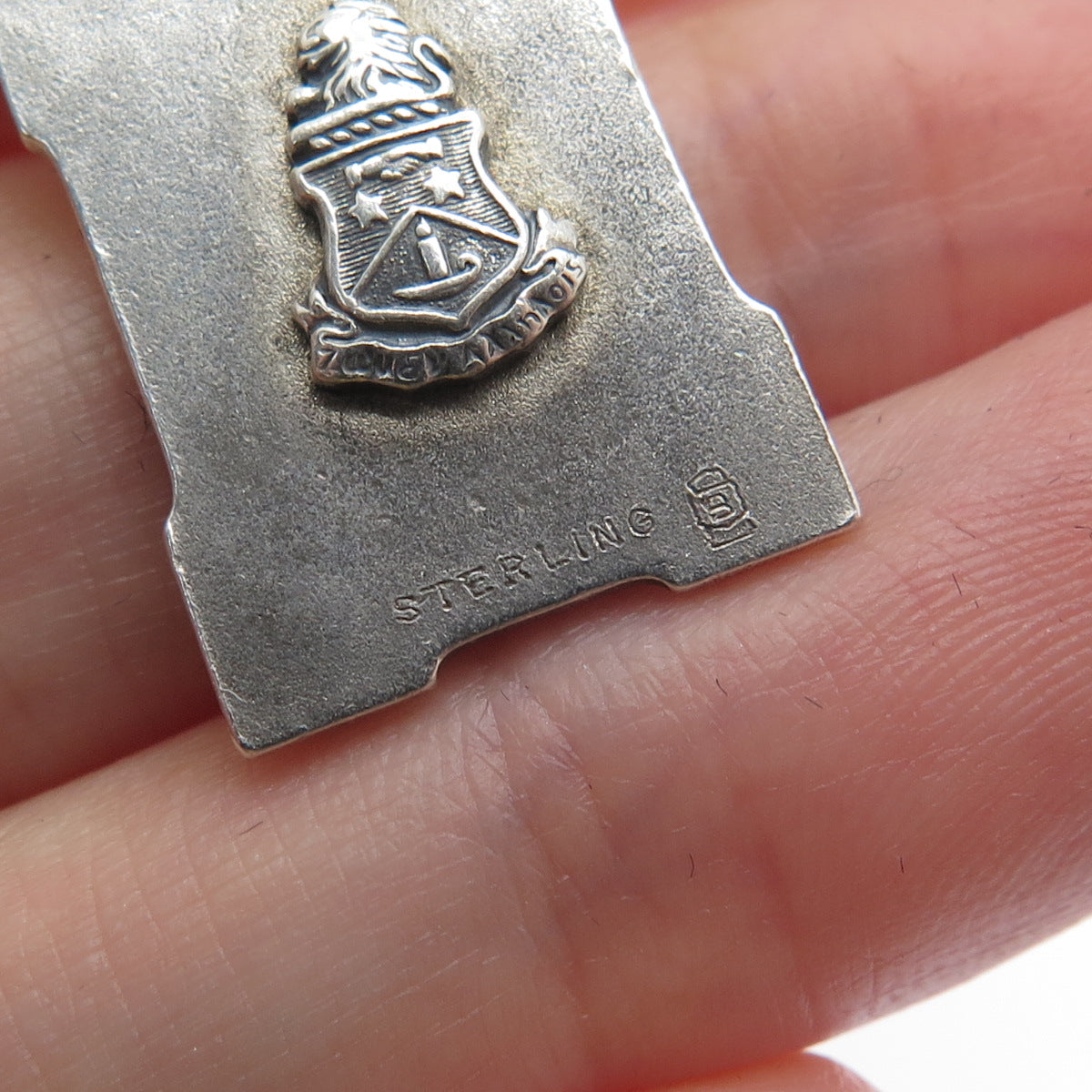 925 Sterling Silver Vintage Alpha Delta Pi Crest Scholarship Award Charm Pendant