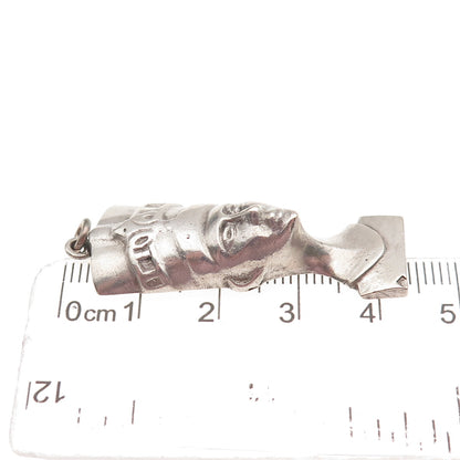 800 Silver Vintage Egyptian Nefertiti UAR Charm Pendant