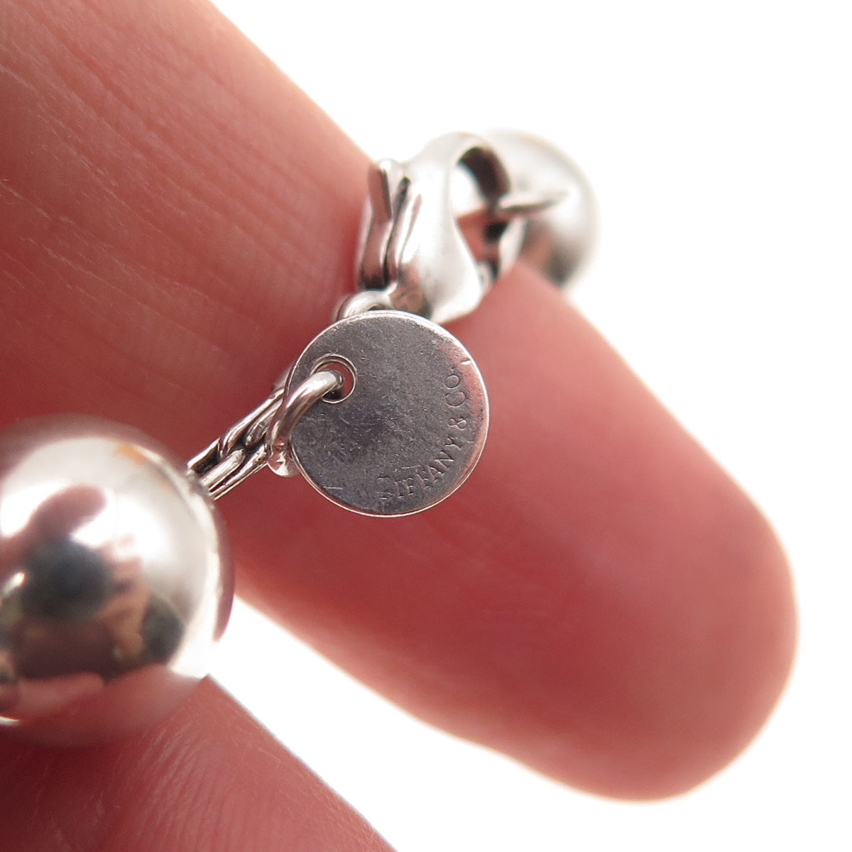Tiffany & Co. 925 Sterling Silver Vintage HardWear Ball Beaded Bracelet 7.25"