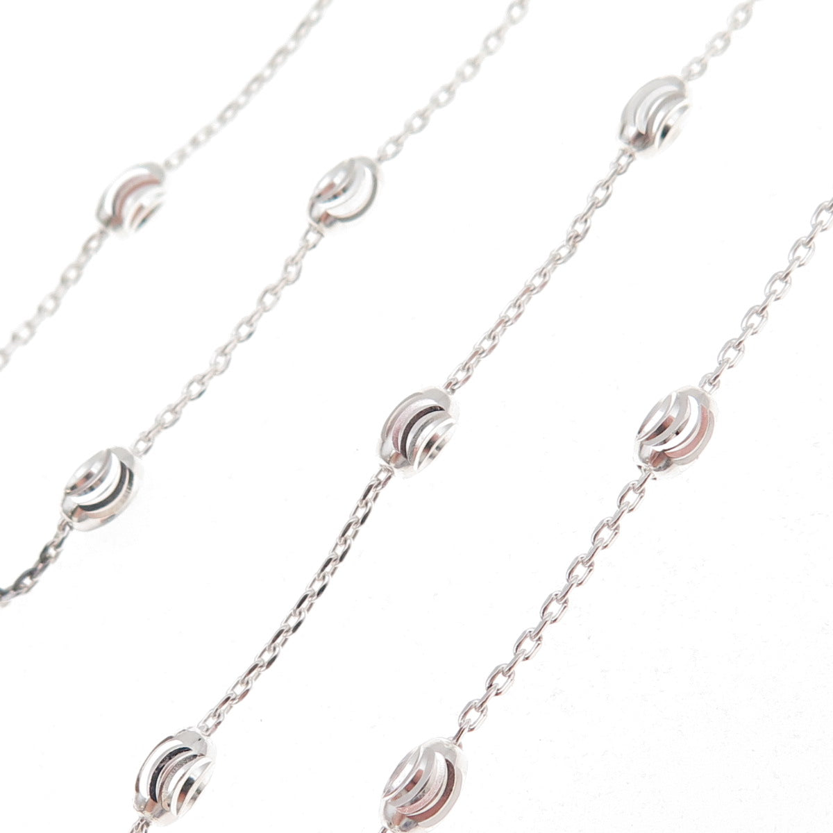 925 Sterling Silver Italy Beads By The Yard Cable Chain Necklace 24"