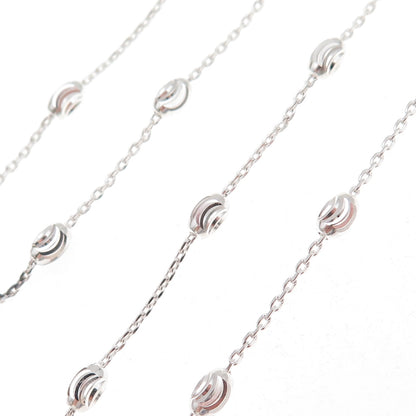 925 Sterling Silver Italy Beads By The Yard Cable Chain Necklace 24"
