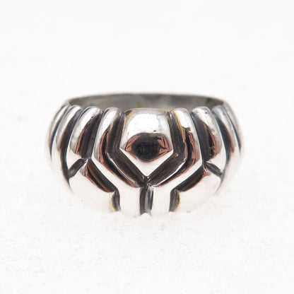 Bogart 925 Sterling Silver Vintage 1988 London Modernist Oxidized Ring Size 6.75