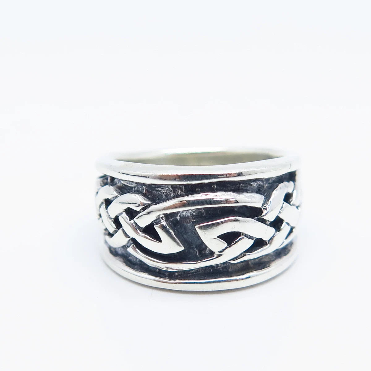 925 Sterling Silver Vintage Celtic Ring Size 5.25