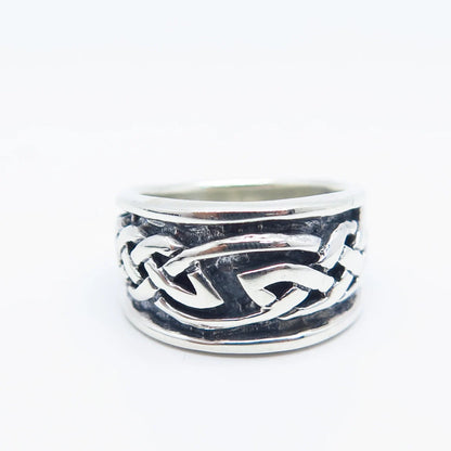 925 Sterling Silver Vintage Celtic Ring Size 5.25