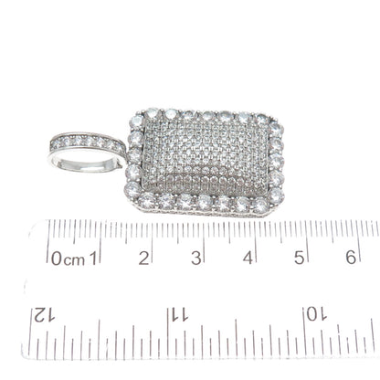 DESIGNS BY YAGI 925 Sterling Silver Round-Cut C Z Sparkle Pendant