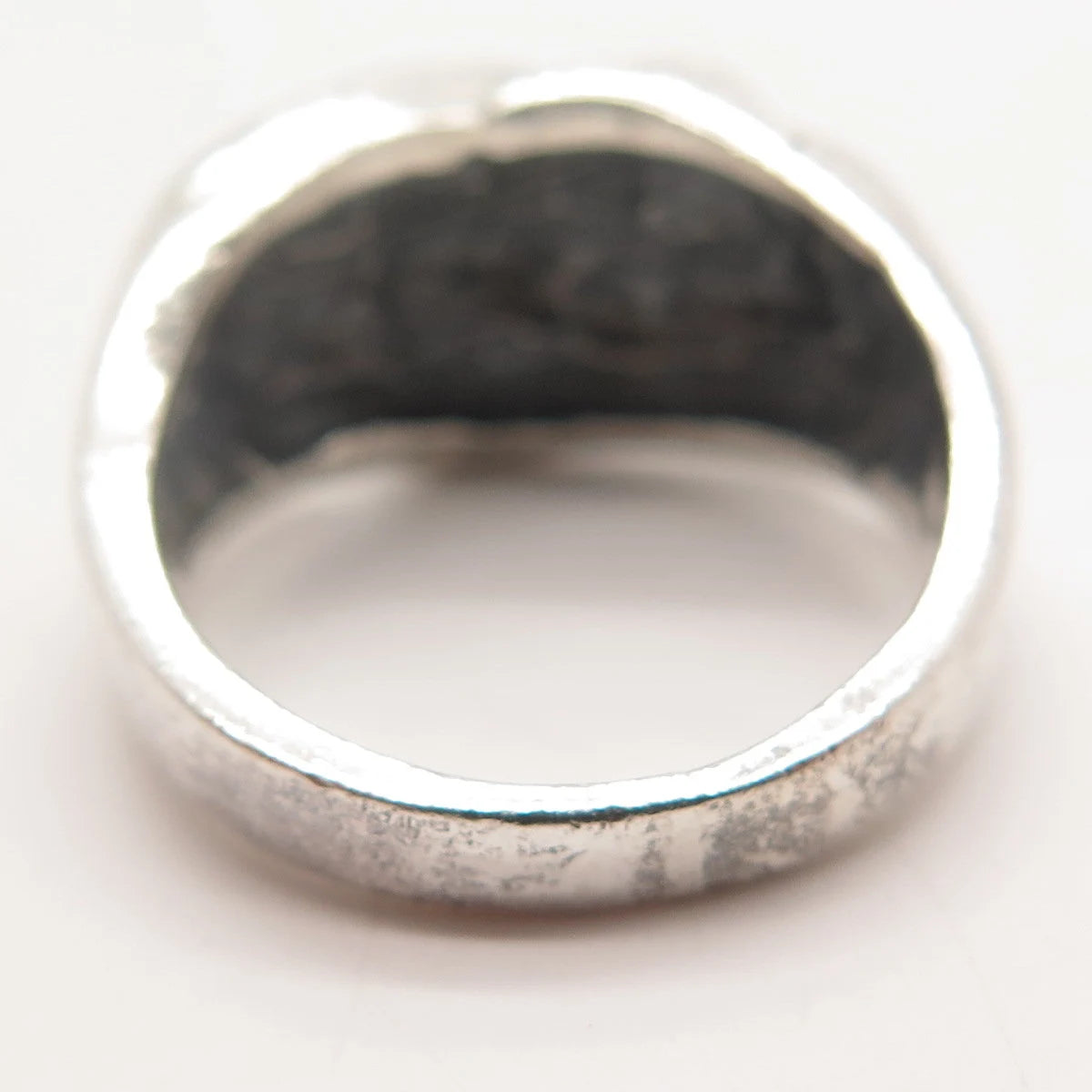 925 Sterling Silver Vintage Ribbed Ring Size 7.75