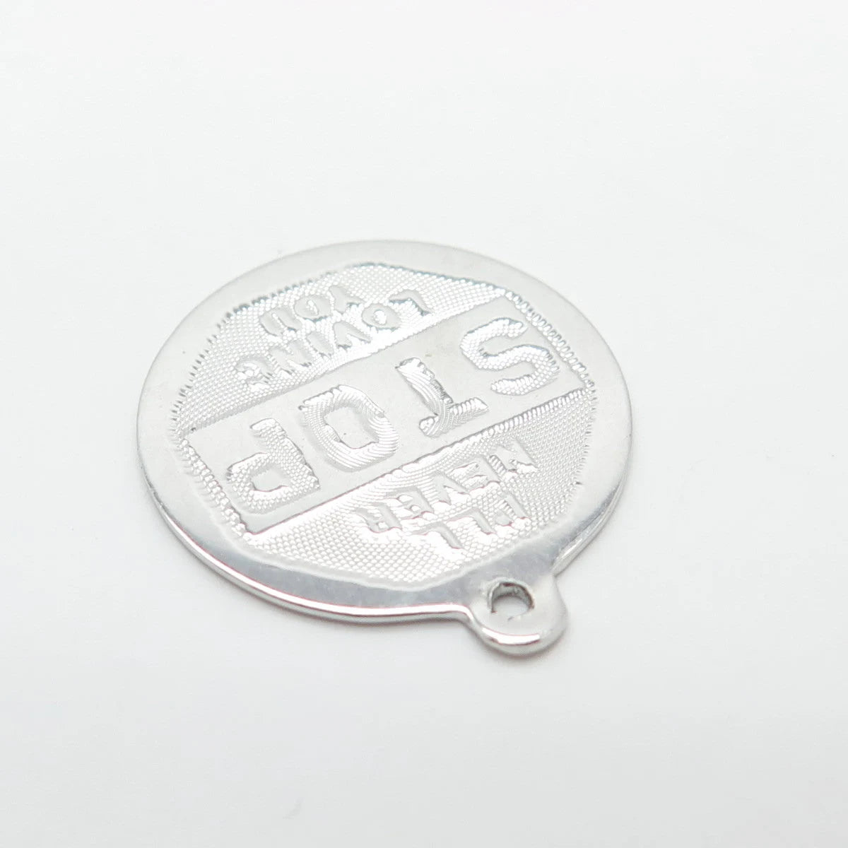 925 Sterling Silver Vintage Jeanor "I'll Never Stop Loving You" Pendant