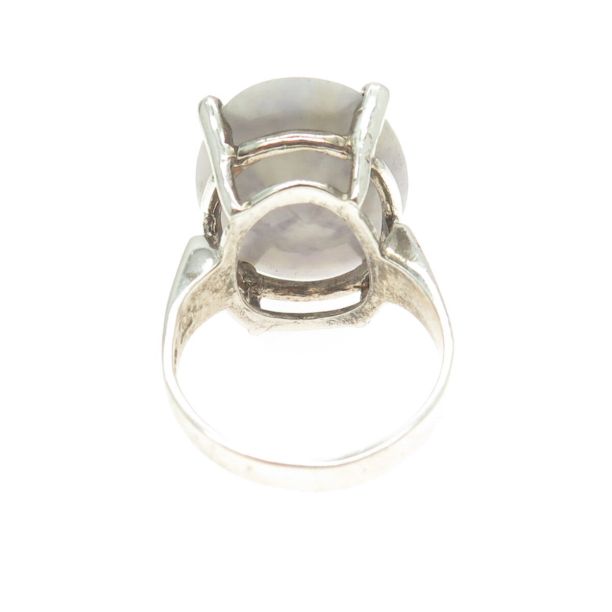 925 Sterling Silver Vintage Real Lepidolite Gemstone Ring Size 6.5