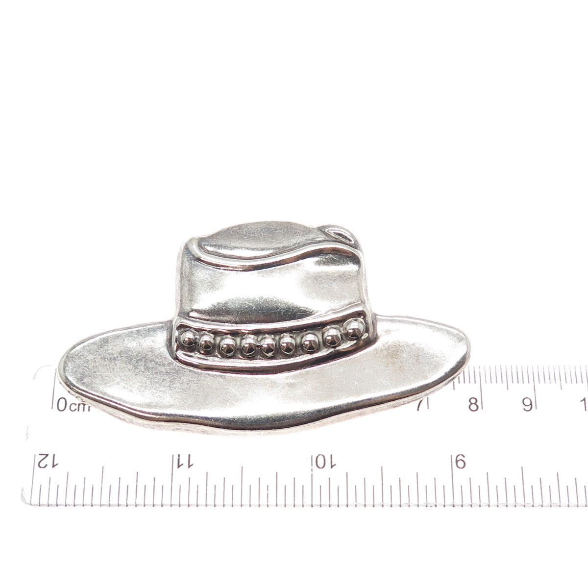 925 Sterling Silver Vintage Fedora Hat Pin Brooch