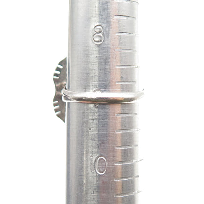 TED OTT Old Pawn 925 Sterling Silver Vintage Southwestern Turquoise Ring Size 9