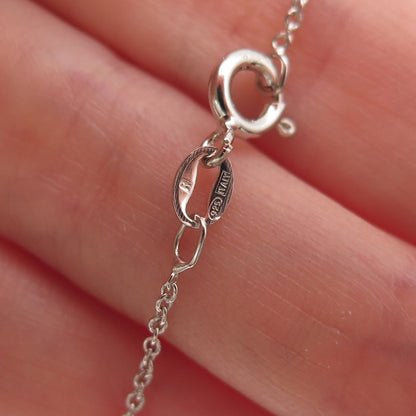 925 Sterling Silver Lab-Created Ruby & Real White Topaz Cable Chain Necklace 18"
