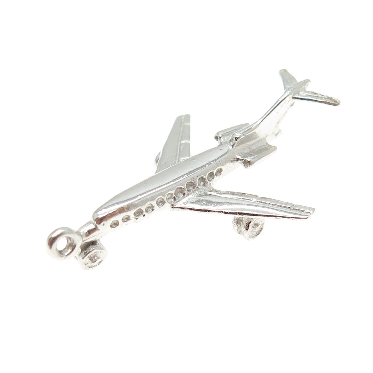 HAMILTON & HAMILTON 925 Sterling Silver Vintage Airplane 3D Pendant