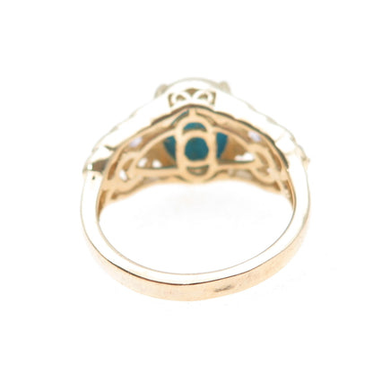 Chuck Clemency 925 Sterling Gold Plated Real Turquoise Tanzanite Ring Size 8.25