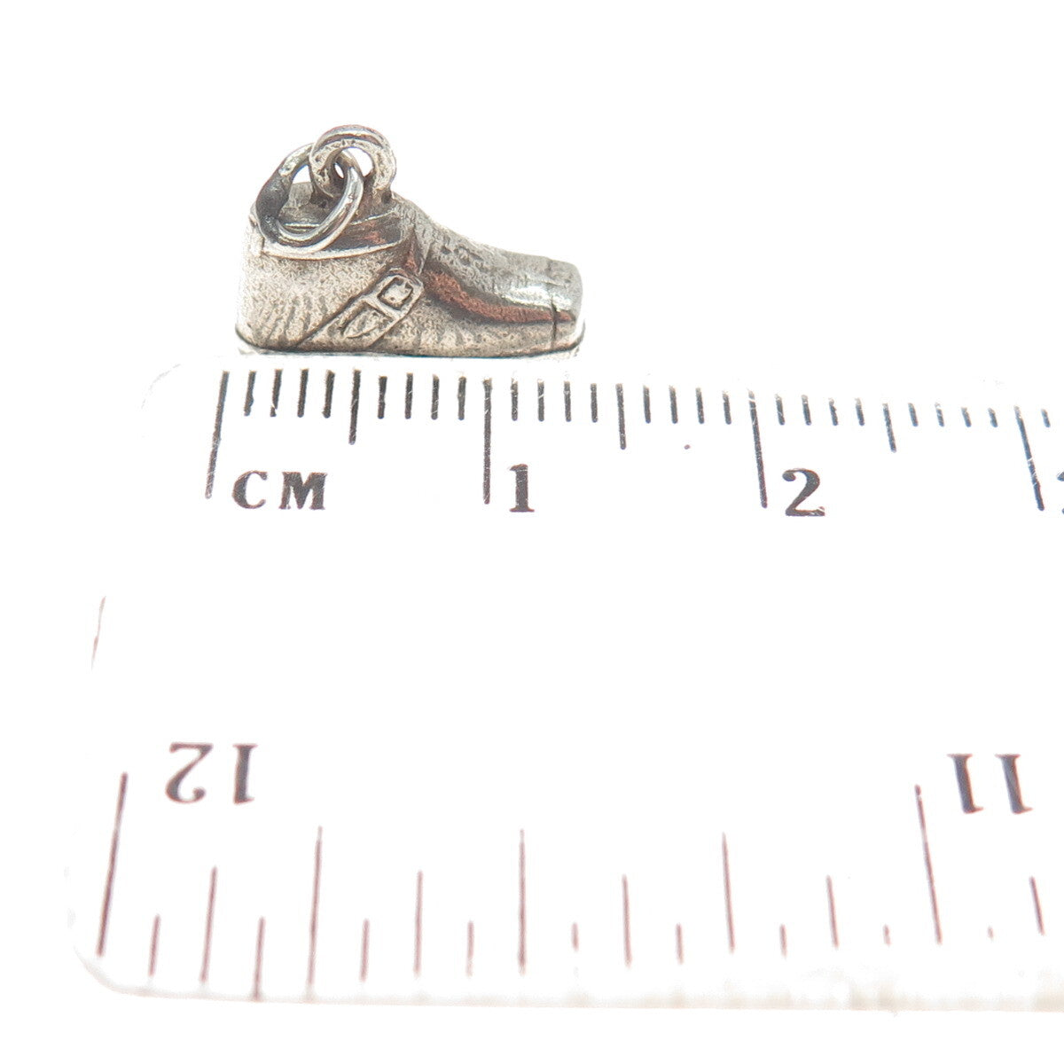 925 Sterling Silver Antique Art Deco Shoe Minimalist Charm Pendant