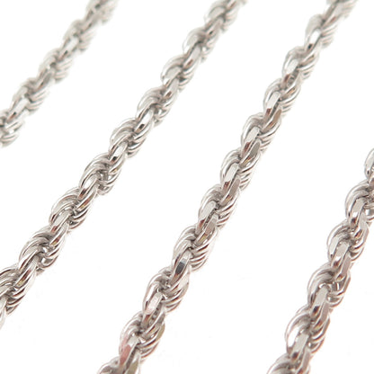 925 Sterling Silver Italy Twisted Rope Chain Necklace 20"