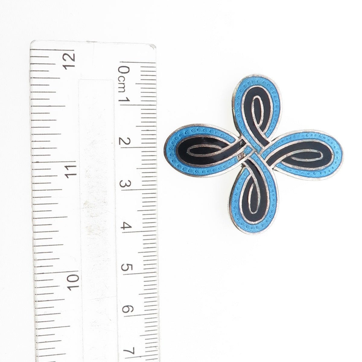 Margot de Taxco & Miguel Arias Sterling Vintage Mexico Enamel Cross Brooch #251