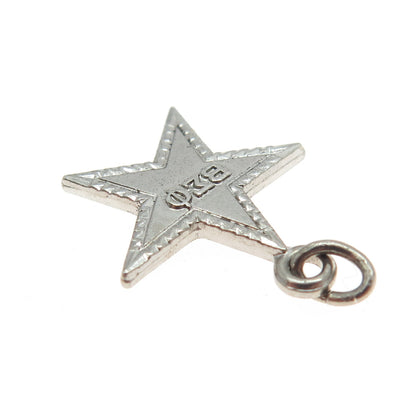 925 Sterling Silver Vintage 1962 Founders Day Beta Sigma Phi Star Charm Pendant