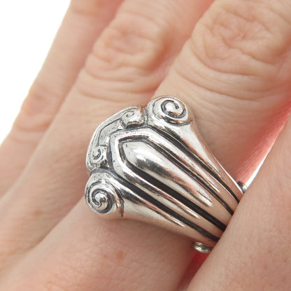 AKR AMY KAHN RUSSELL 925 Sterling Silver Vintage Column Pendant Ring Size 6.5