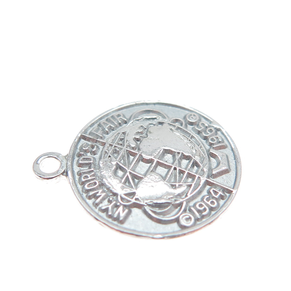 925 Sterling Silver Vintage 1961 NY World's Fair 1964-1965 Mini Charm Pendant