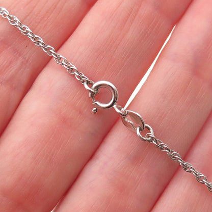 Joielle 925 Sterling Silver Vintage Heart Star Twisted Rope Chain Necklace 18"