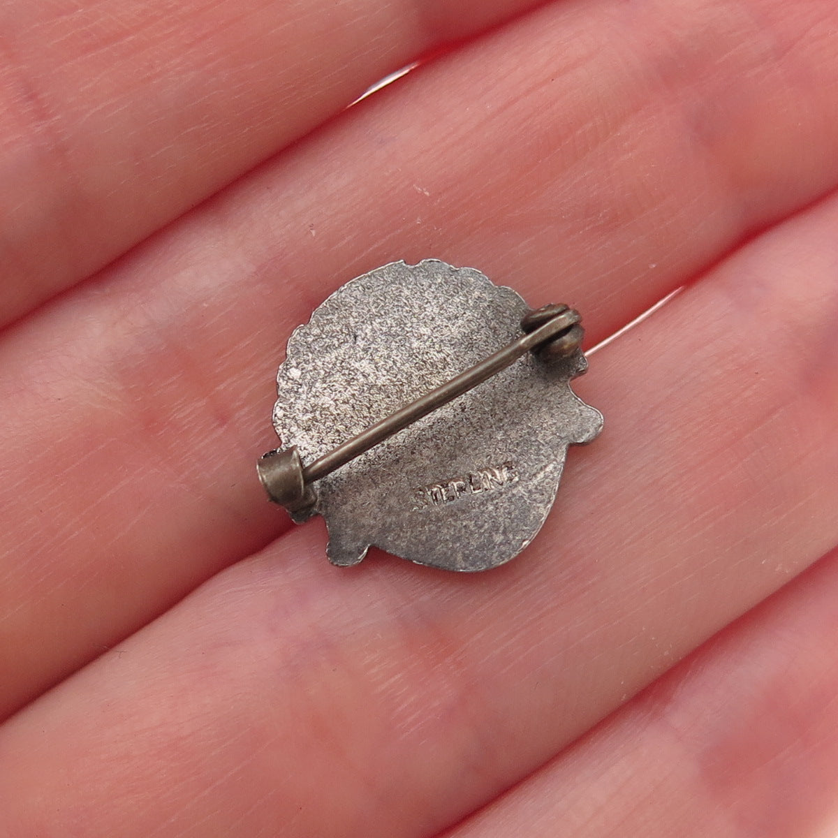 925 Sterling Silver Vintage Young Judaea Oxidized Pin Brooch