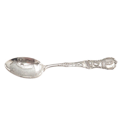 Mechanics 925 Sterling Antique Art Deco St. Paul's Church Norfolk VA Tea Spoon