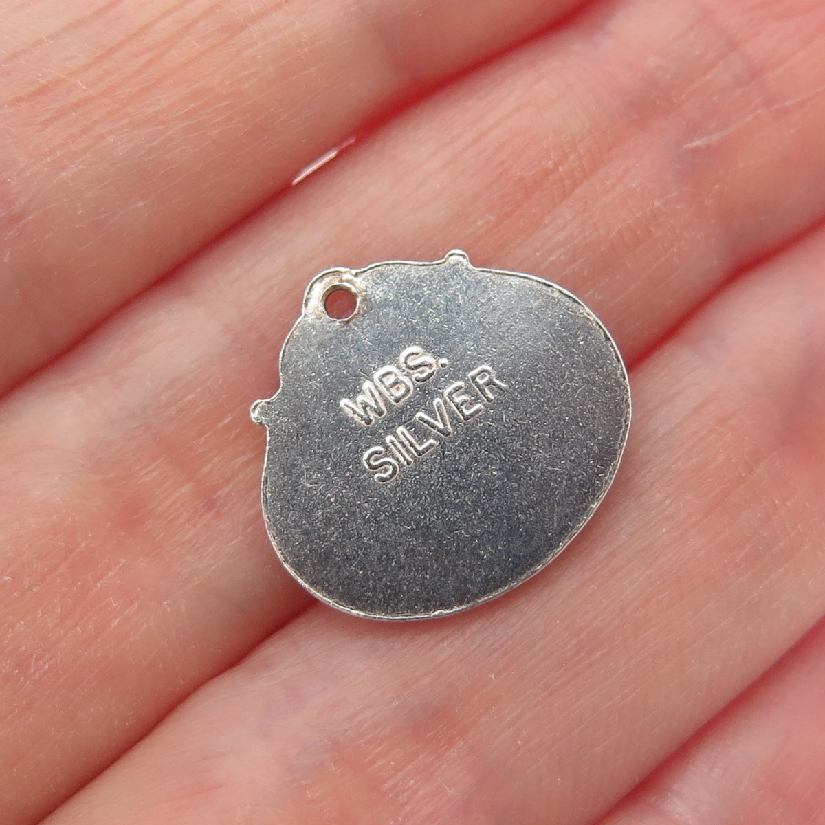 WBS WARD BROS Sterling Antique Enamel Forth Road Bridge Minimalist Charm Pendant