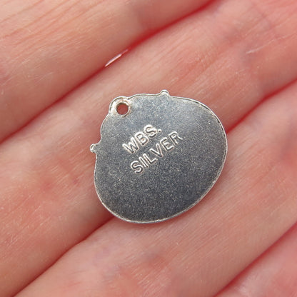 WBS WARD BROS Sterling Antique Enamel Forth Road Bridge Minimalist Charm Pendant