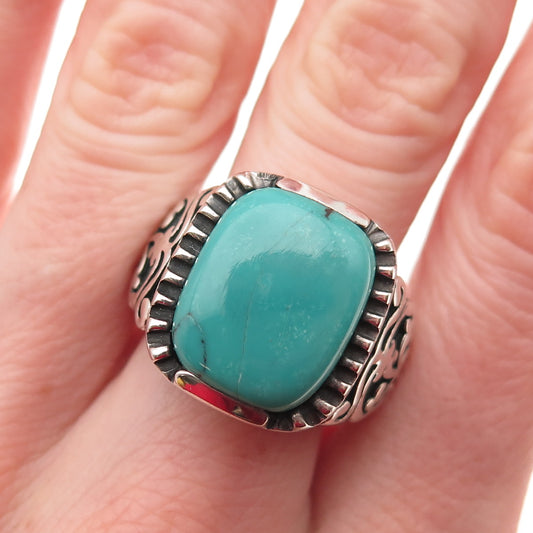 SILPADA 925 Sterling Silver Vintage Real Kingman Turquoise Ring Size 9.25