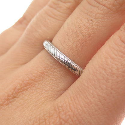JUDITH RIPKA 925 Sterling Silver Band Ring Size 8.25