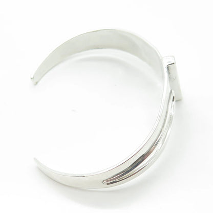 925 Sterling Silver Vintage Jeanette Walker Jewellery Artisan Cuff Bracelet 7.5"