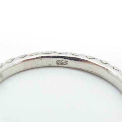 925 Sterling Silver Wicker Band Ring Size 7