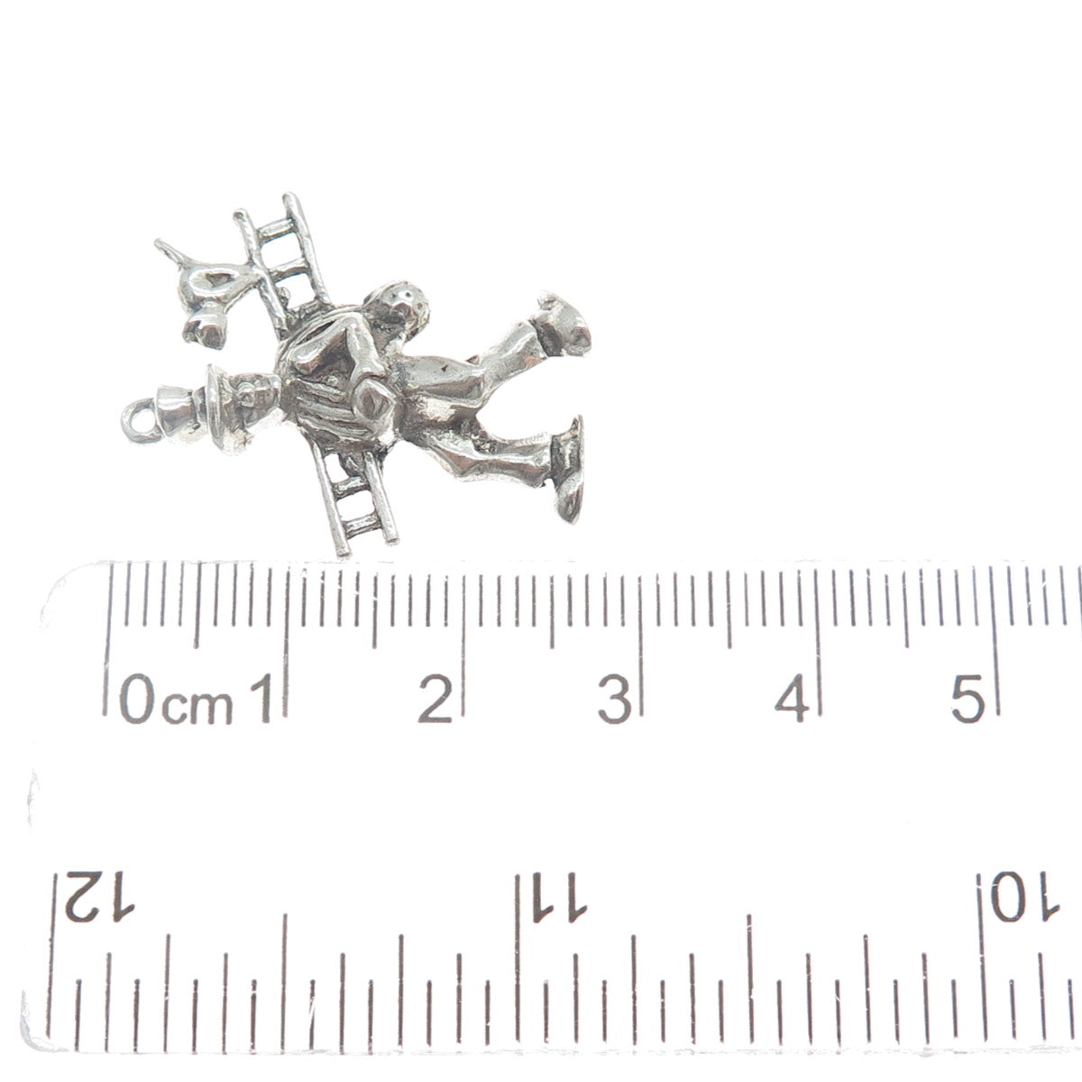 835 Silver Vintage Chimney Sweep 3D Pendant