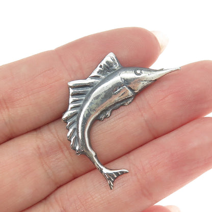 925 Sterling Silver Vintage Mexico Swordfish Pin Brooch
