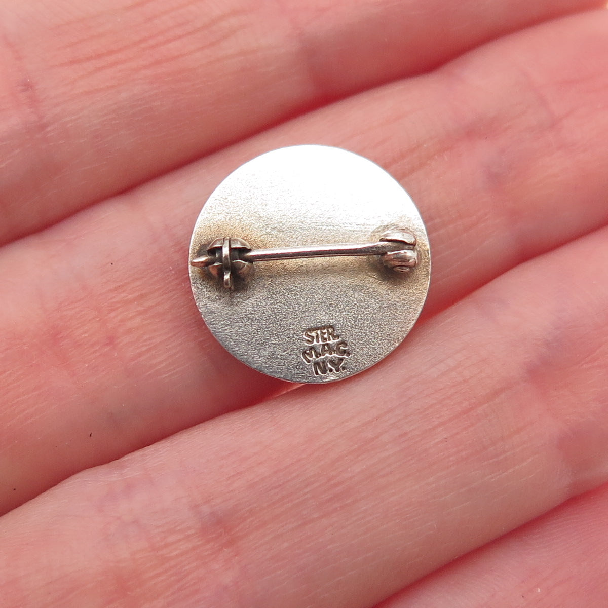 MAC NY 925 Sterling Silver Antique Art Deco Wennonah Indian Head Pin Brooch