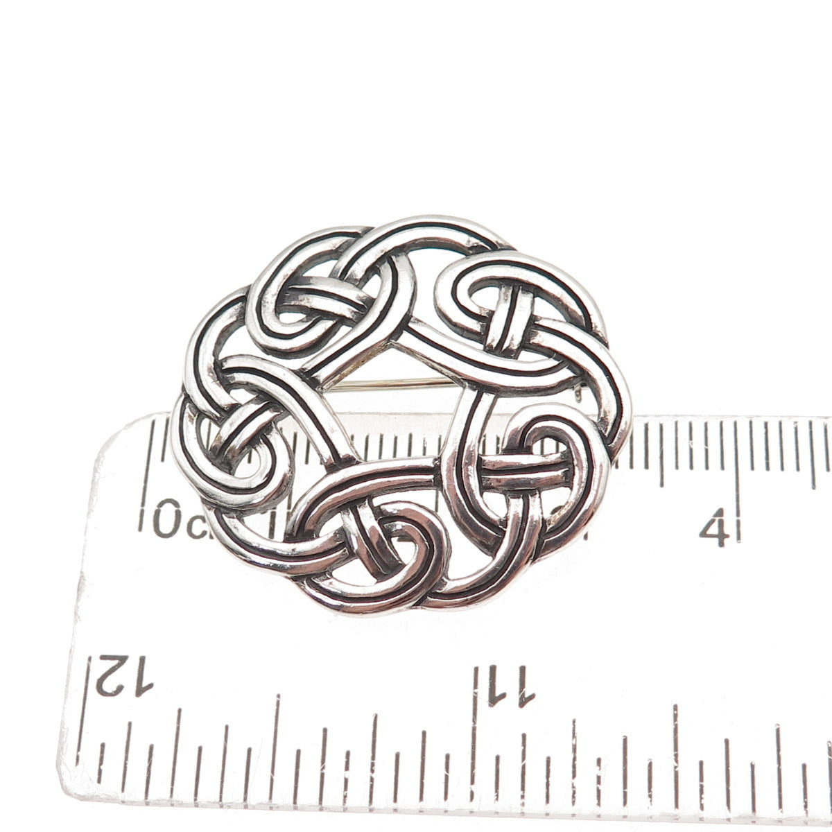 James Avery 925 Sterling Silver Vintage Celtic Love Knot Oxidized Pin Brooch