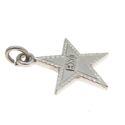 925 Sterling Silver Vintage 1960 Founders Day Beta Sigma Phi Star Charm Pendant