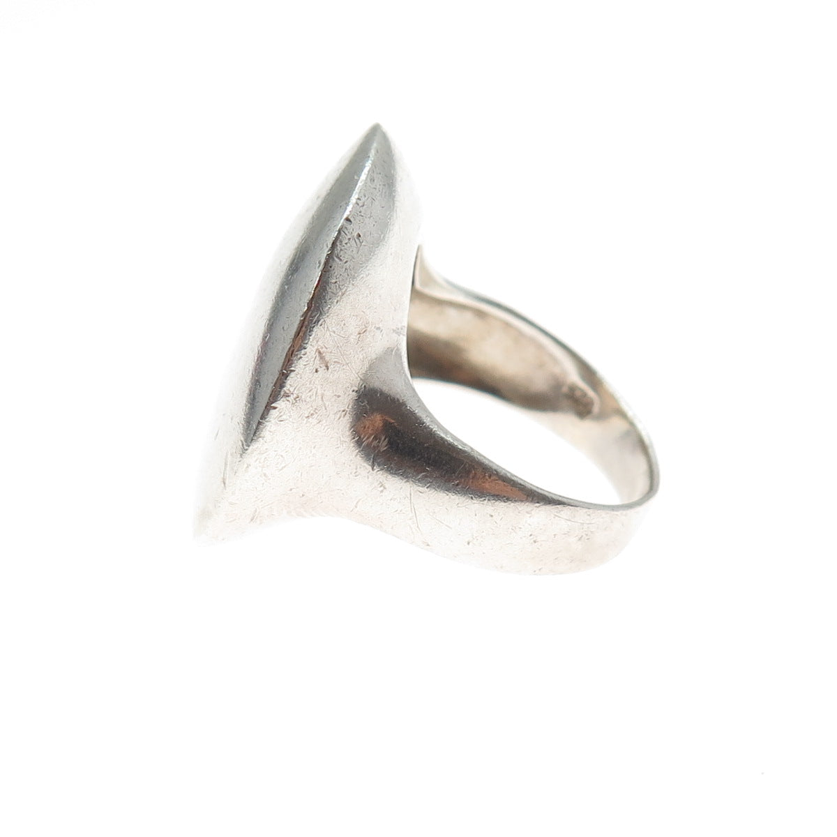 SX Sally C 925 Sterling Silver Vintage Modernist Disc Ring Size 7.25