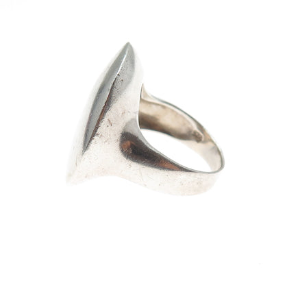 SX Sally C 925 Sterling Silver Vintage Modernist Disc Ring Size 7.25
