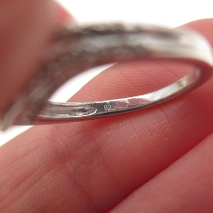 Jane Seymour 925 Sterling Silver Real Round-Cut Diamond Heart Ring Size 7