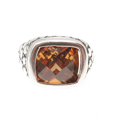 DEE BERKLE 925 Sterling Silver Vintage Imperial C Z Dotted Ring Size 8