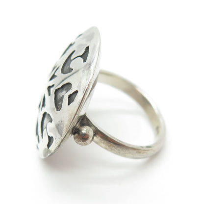 925 Sterling Silver Vintage Spades Playing Cards Symbol Oxidized Ring Size 5.5