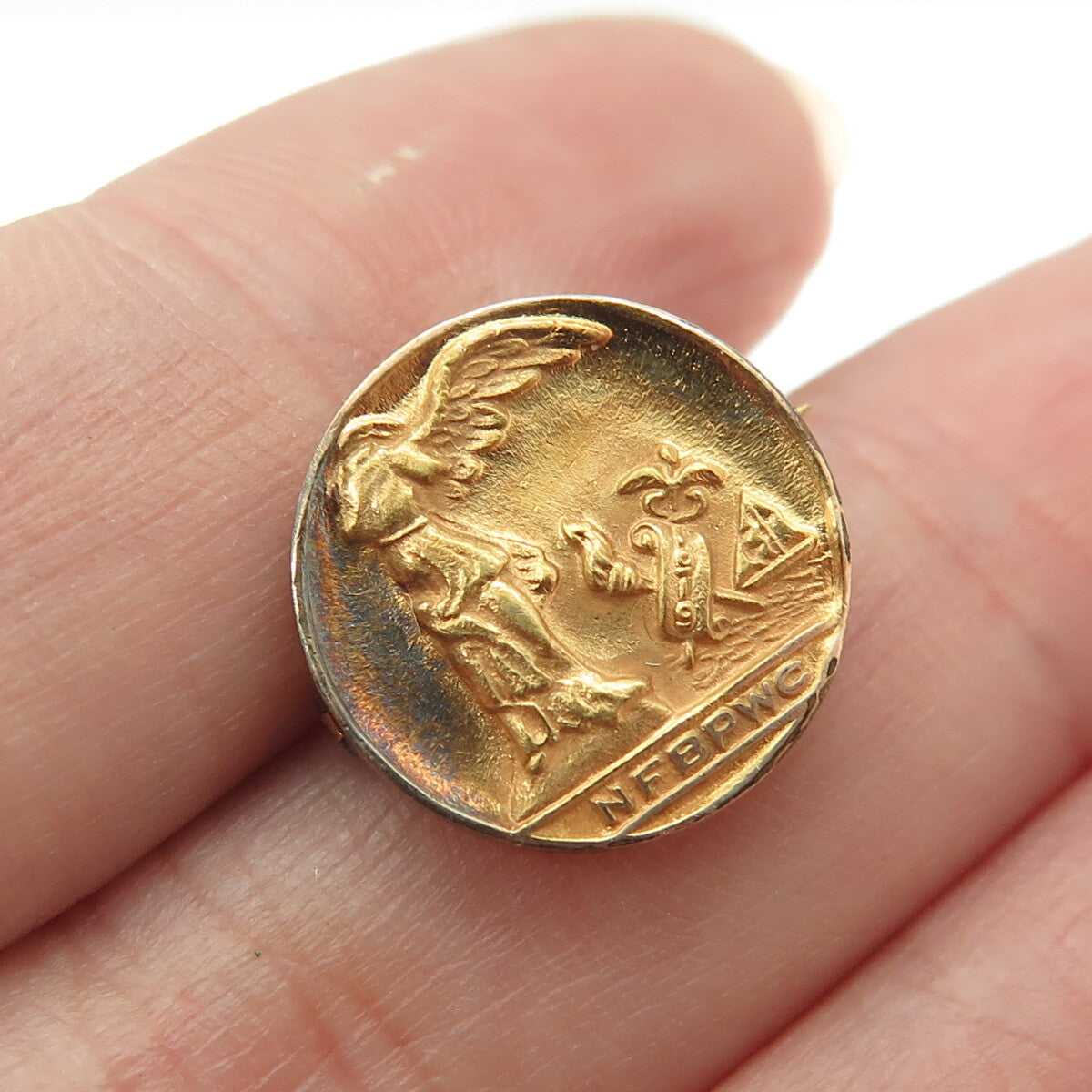Antique Gold Filled National Fed of Business & Professional Women's Clubs Brooch