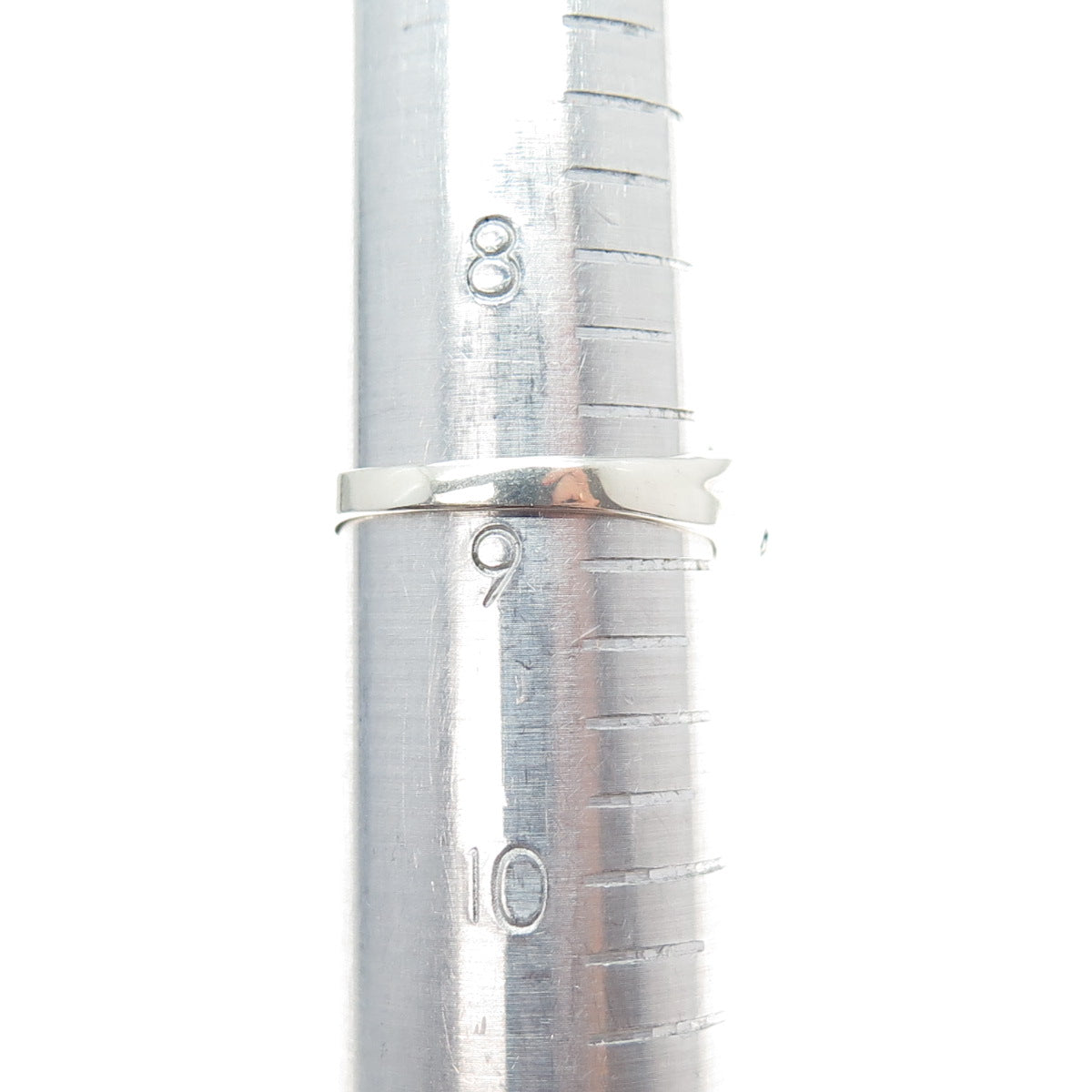 925 Sterling Silver Real Round-Cut Black & White Diamond Heart Ring Size 8.75