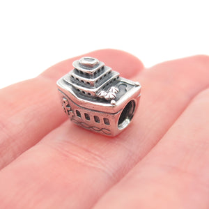 Pandora 925 Sterling Silver All Aboard Cruise Ship Slide Bead Charm