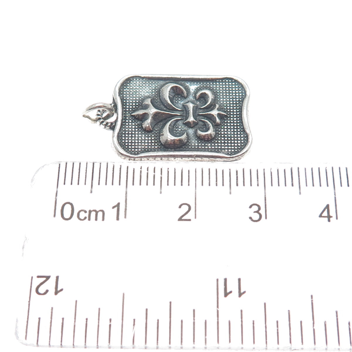 DV Dawn Vertrees Sterling Silver Vintage Fleur de Lis Faith Hope Love Pendant