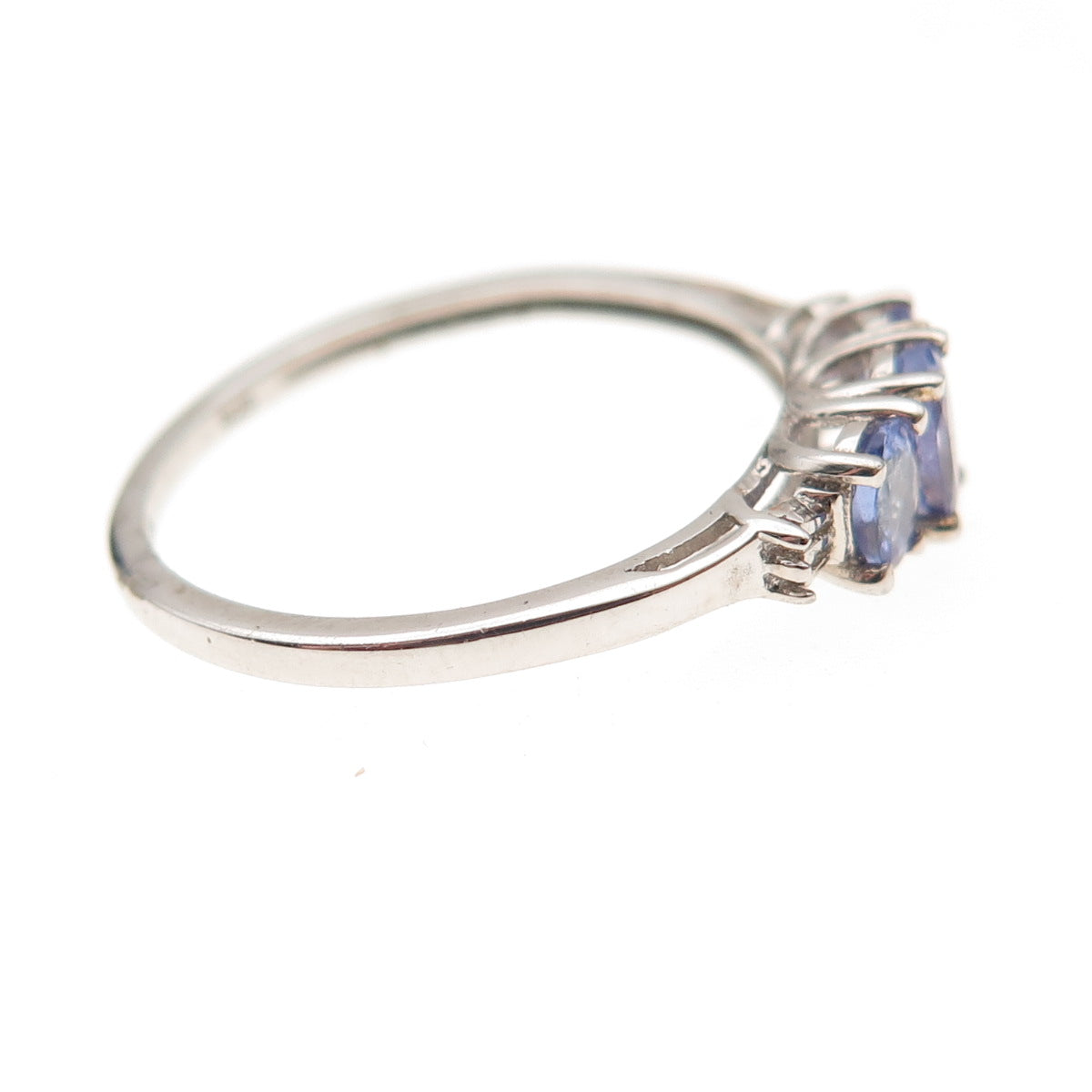 Chuck Clemency 925 Sterling Silver Real Oval-Cut Tanzanite Ring Size 7