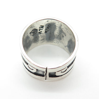 925 Sterling Silver Vintage MLV Mexico Tragedy & Comedy Masks Ring Size 7.25