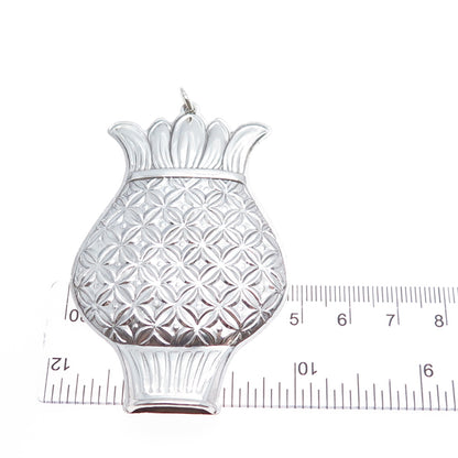 TOWLE 925 Sterling Silver Vintage 1970 Pineapple Whistle Ornament #112